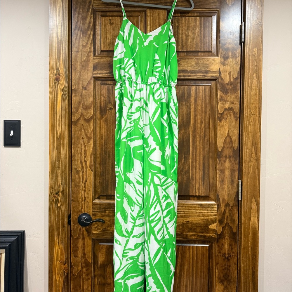 Lilly Pulitzer for Target Green Palm Print Jumpsuit - Size S/P